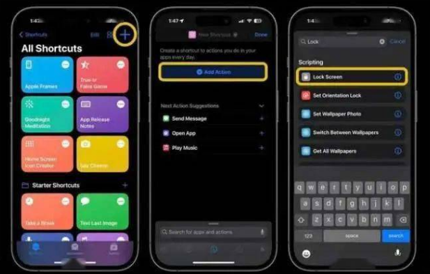枣强苹果14锁屏维修店分享iPhone14升级iOS16.4后如何创建锁屏快捷方式 
