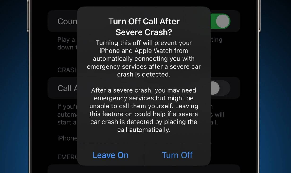 枣强苹果14维修分享 iPhone 14 和 Apple Watch 上关闭崩溃检测 